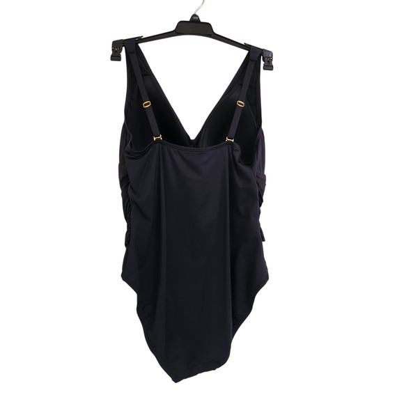 NWT Bleu Rod Beattie Black One Piece Womens Swimsuit Resort Vacation 20W - Picture 3 of 7